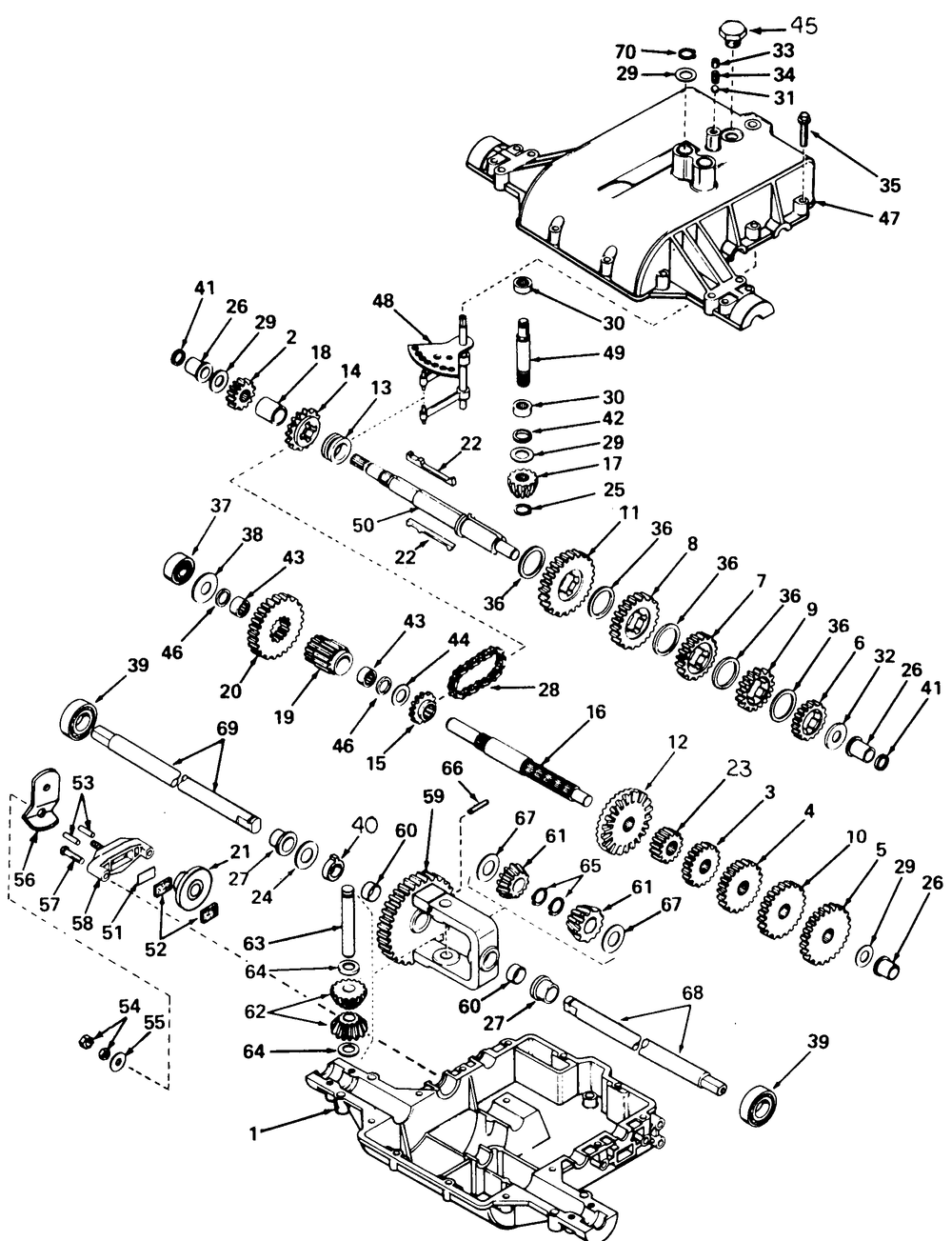 Transaxle-Gear Drive-Sn 70001 And Up Diagram and Parts List for 182 0350027U-0350030U-132100-132399-133100-133399-134100-134399 Cub Cadet Lawn Tractor